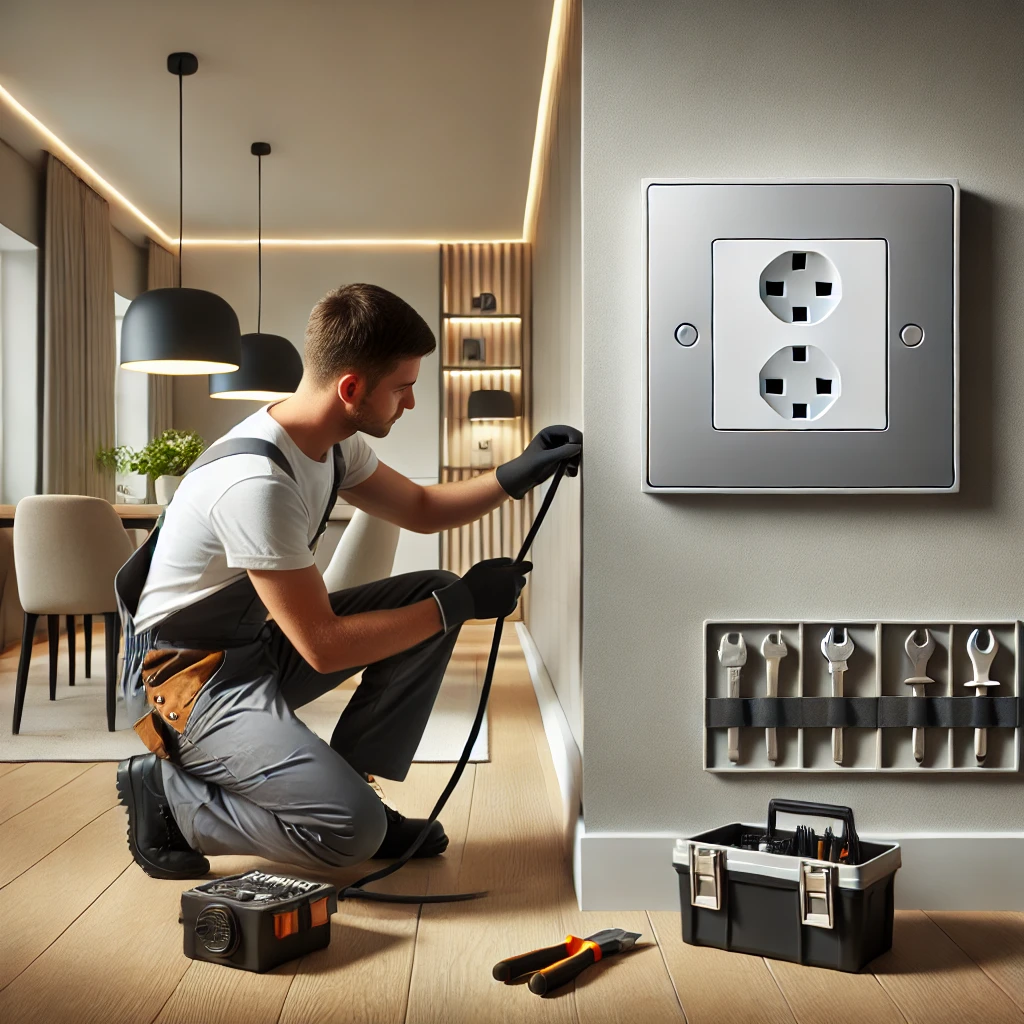 Power outlet installation in Chevallum by Brocky’s Electrical – reliable and professional services.